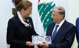 CMAS, the President of the Lebanese Republic received Anna Arzhanova in Beirut