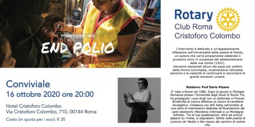 Il Rotary Club Roma Cristoforo Colombo promuove “End Polio Now”