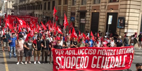 Roma, corteo FGC per la morte di Adil Belakhdim: "Sembrano gli anni 20"