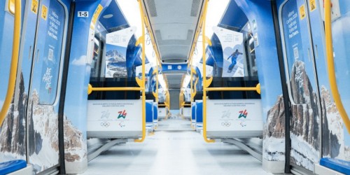 Olimpiadi 2026: emozioni in viaggio, metro lilla Milano si veste con giochi