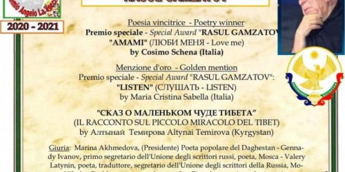 Poesia: è Don Cosimo Schena a trionfare al Premio Speciale Rasul Gamzatov
