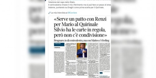 Quirinale, Brugnaro: patto federativo con Renzi idea a cui stiamo lavorando