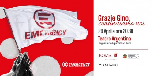 Roma, al Teatro Argentina una serata per Gino Strada