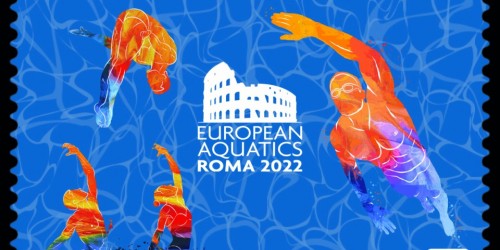 Nuoto, Poste Italiane celebra gli europei di Roma con un nuovo francobollo