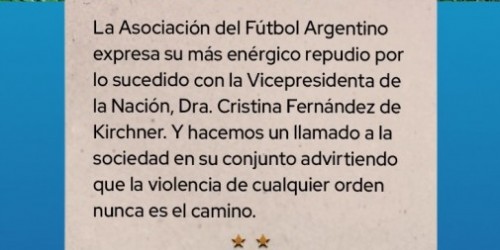 Argentina, aggredita vicepresidente Kirchner: AFA sospende campionato