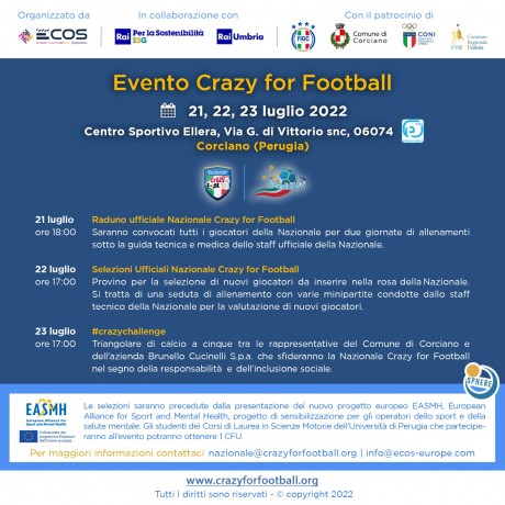 Calcio, Nazionale Crazy for football in Umbria