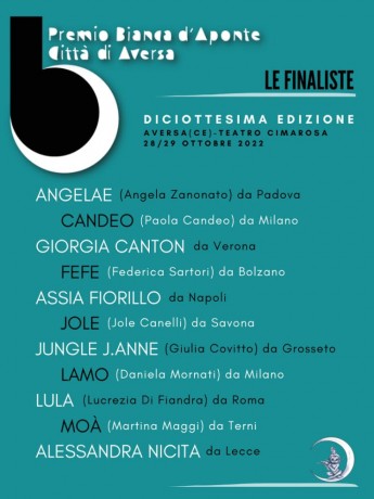 Musica, le finaliste del 18mo “Premio Bianca d’Aponte”