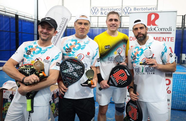 PadelArtisti: nel Torneo di Pasqua trionfano Jimmy Ghione e Leonardo Metalli