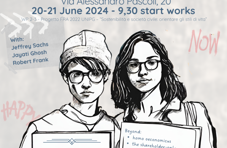 Perugia, il 20 e 21 giugno la presentazione del “Manifesto per una Nuova Economia”