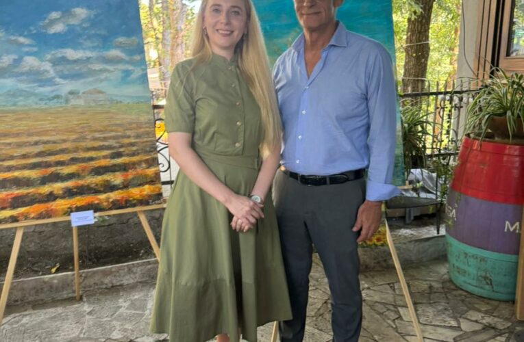 Albano Laziale, Marco Silvestroni alla chiusura della mostra di Iryna Zyza