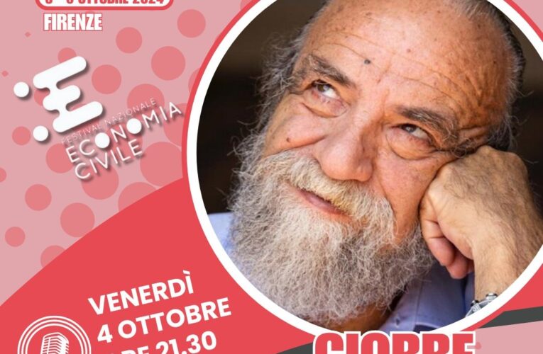 Festival Nazionale dell’Economia Civile 2024: a Palazzo Vecchio arrivano Giobbe Covatta, Ermal Meta e Fabrizio Moro
