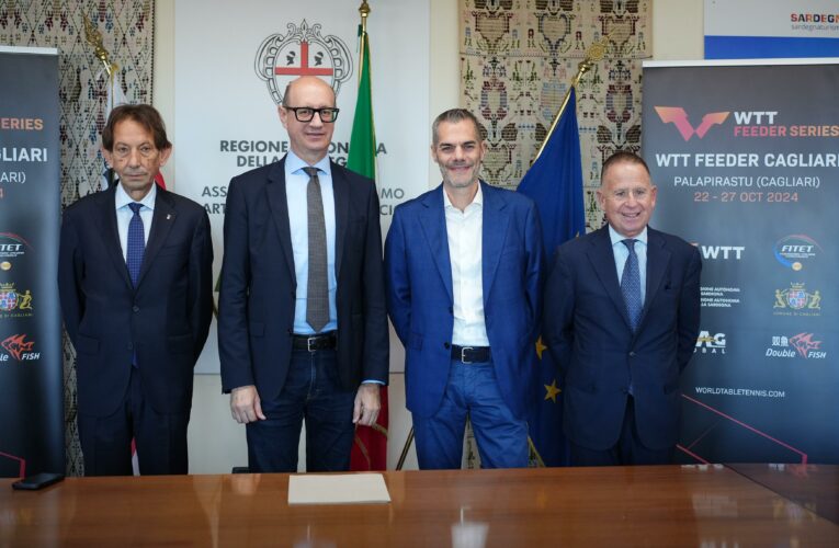 Tennistavolo, presentato il “WTT Feeder Cagliari 2024”