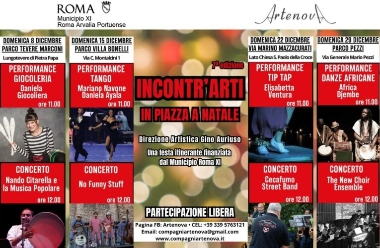 “Incontr’arti”, la cultura, le feste natalizie e l’attenzione alle piazze