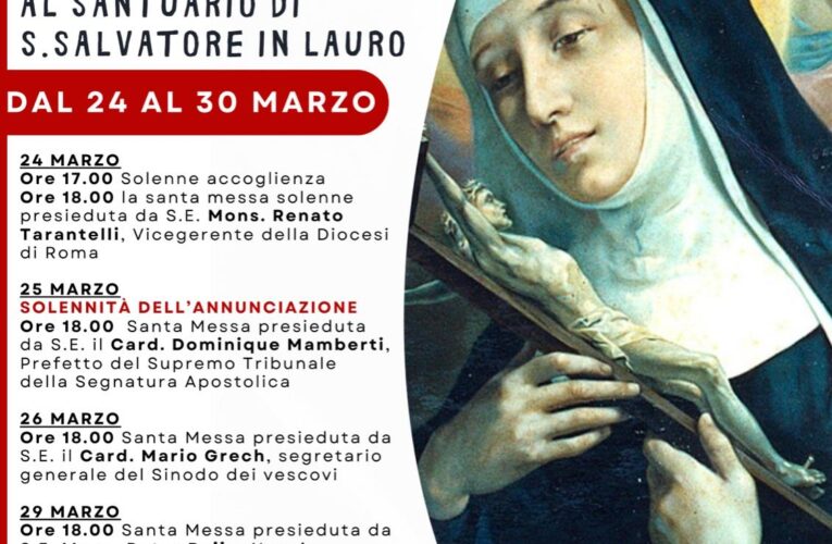 Roma, al Santuario di San Salvatore in Lauro arrivano le reliquie di Santa Rita da Cascia